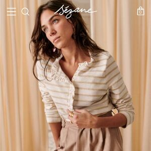 Sezane GAËL MARINIÈRE in ecru/gold